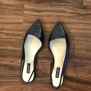 Nine West black slingback pointy toe flats